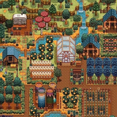 ♡ 𝙱𝚛𝚒𝚎 on Instagram: "My meadowland farm is done 🐮 If you haven’t tried Stardew Valley, you should give it a chance. I hope you’ve all been well! I was playing Palia for a bit and now Stardew but I hope to get motivation to play ACNH again one of these days!  #stardewvalley #sᴅᴠ #stardewvalleyfarmer" Meadowlands Farm Stardew Valley Layout, Meadowland Farm Stardew, Meadow Lands Farm Stardew, Stardew Meadowlands Farm, Stardew Valley Farm Layout Meadowlands, Meadowland Farm Layout, Stardew Valley Aesthetic Farm, Stardew Museum Collection, Meadowlands Farm Stardew Valley