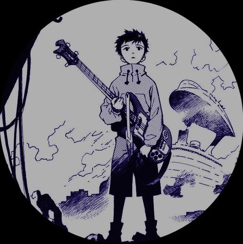 Fooly Cooly Icon, Fooly Cooly Aesthetic, Flcl Profile Picture, Flcl Pfp, Naota Flcl Icon, Flcl Guitar, Flcl Progressive Icons, Flcl Icons Naoto, Naota Flcl