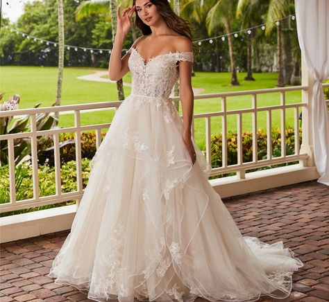 Shop the Adrianna Papell Platinum Wedding Gown collection with wedding dresses in a range of styles to fit every bride's beautifully personal bridal style. Whimsical Romantic Wedding Dress, Enchanted Forest Wedding Dress, Wedding Dress For Beach, Whimsical Romantic Wedding, Forest Wedding Dress, Dress For Beach, Beaded Bridesmaid Dress, Wedding Fairytale, Ballgown Skirt