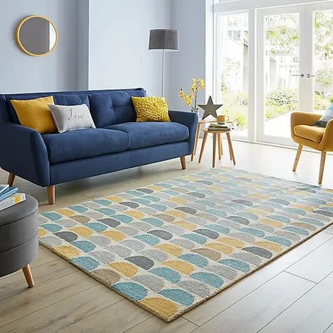 Honeysuckle Cottage, Blue Sofas Living Room, Blue Sofas, Teal Living Rooms, Sofas Living Room, Snug Room, House Interior Living Room, Blue Couches, Teal Rug