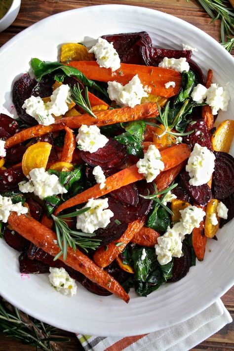 Fall Vegetable Side Dishes, Interesting Salads, Carrots Salad, Salad With Burrata, Beets And Carrots, Roasted Beets And Carrots, Beets Carrots, Burrata Cheese, One Pot Dinners