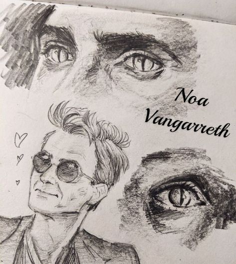 Good Omens Book, Ineffable Husbands, Good Omens, Arte Sketchbook, Pencil Drawing, Drawing People, Art Sketchbook, Drawing Inspiration, Drawing Reference