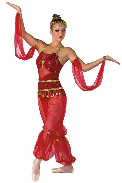 Arabian Dancer Outfit, Arabian Dance, Bollywood Dance Costumes, Arabian Costume, Dance Costumes Ballet, Dancer Outfit, Dance Recital Costumes, Aladdin Costume, Nutcracker Costumes