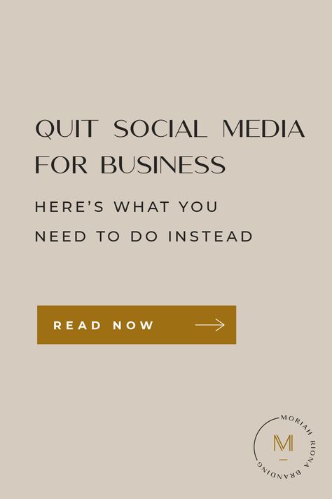 Do you wish you could quit social media once and for all, but you’re worried about how to grow your online business? Then this blog post is for you! I’m sharing a peek at my life after quitting social media and my EXACT strategy for growing my business without it—so you can finally give up social media, too. #luxurybrand #lifecoach #lifecoaching #marketingtips Business Without Social Media, How To Quit Social Media, Marketing Without Social Media, Social Media For Business, Wellness Branding, Quitting Social Media, Coaching Clients, More Instagram Followers, Thought Leadership