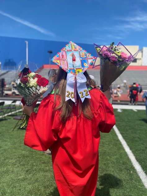 Loteria, latina, Mexican graduation cap design ideas Loteria Graduation Cap, Graduation Cap Designs Mexican, Mexican Graduation Cap, Graduation Cap Decoration Diy, College Graduation Cap Decoration, Graduation Photography Poses, Grad Caps, Cap Decoration, Grad Photoshoot