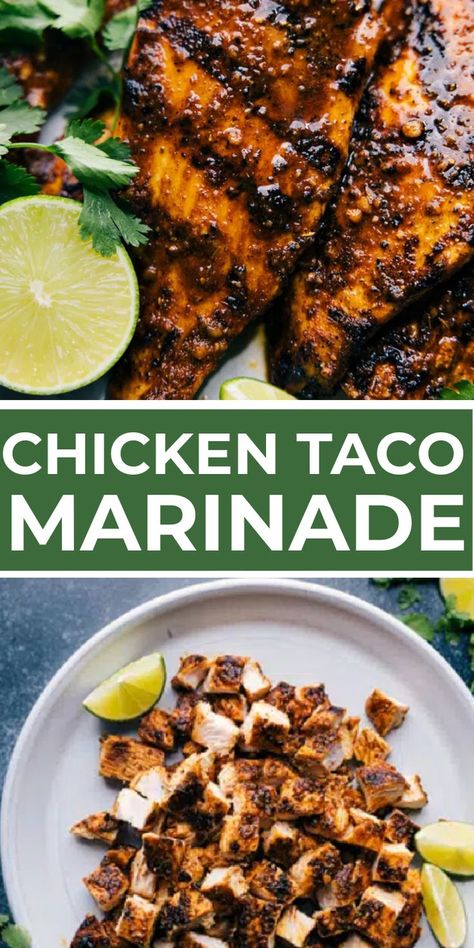 Chicken Taco Marinade, Taco Marinade, Fajita Marinade, Meat Marinade, Chicken Marinade Recipes, Chicken Taco, Chicken Marinade, Grilled Chicken Recipes, Chicken Marinades