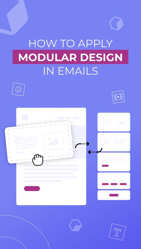 Modular email design is becoming a very popular trend for email marketers and designs alike. One of the biggest benefits of applying modular design tactics is that you can improve your email production process and speed up the way you build an email, a template, a campaign, and even how you work within your team. Modular Email Design, Email Layout, Text Structure, Email Design Inspiration, Header Design, Mobile Responsive, Boost Productivity, Best Email, Email Design