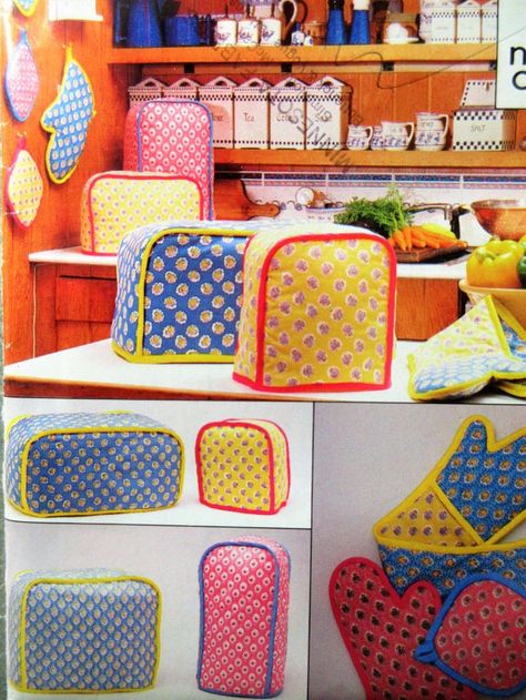 kitchen covers Kitchen Appliance Covers, Small Appliance Covers, Mixer Cover, Toaster Cover, Crafts Sewing Patterns, Potholder Patterns, Toasters, Free Pdf Sewing Patterns, Appliance Covers