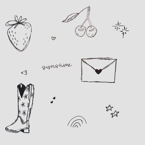 Simple Tiny Drawings, Small Tattoo Music, Minimalist Doodles, Fine Line Doodles, Coquette Doodles, Music Doodle, Line Doodles, Note Doodles, Small Drawings