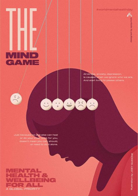 Awareness Posters Design, Psa Poster Graphic Design, Wellbeing Poster Design, Communication Poster Design, Poster Psychology Design, Interactive Infographic Design, Psychology Posters Ideas, Mental Illustration Design, Infographic Poster On Mental Health