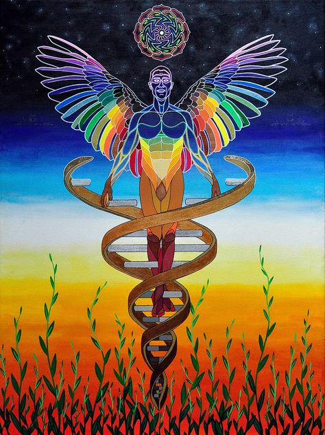 Dna Activation, Lsd Art, Acid Art, Spirit Animal Art, Psy Art, Blog Pictures, Rainbow Light, Visionary Art, Trippy Art