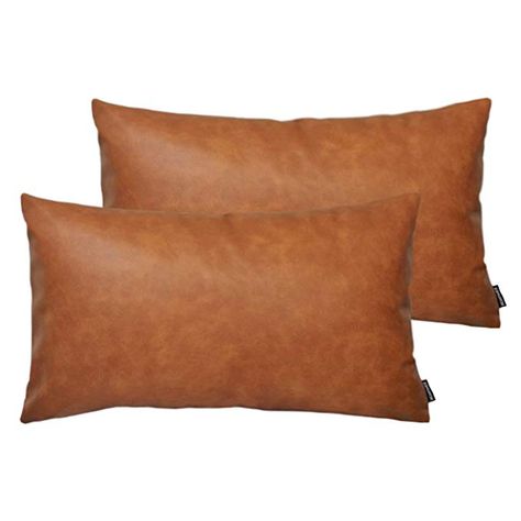 Leather Pillows, Long Throw Pillows, Leather Throw Pillows, Farmhouse Boho, Leather Pillow, Small Boho, Handmade Pillow Covers, Accent Throw Pillows, Color Cafe