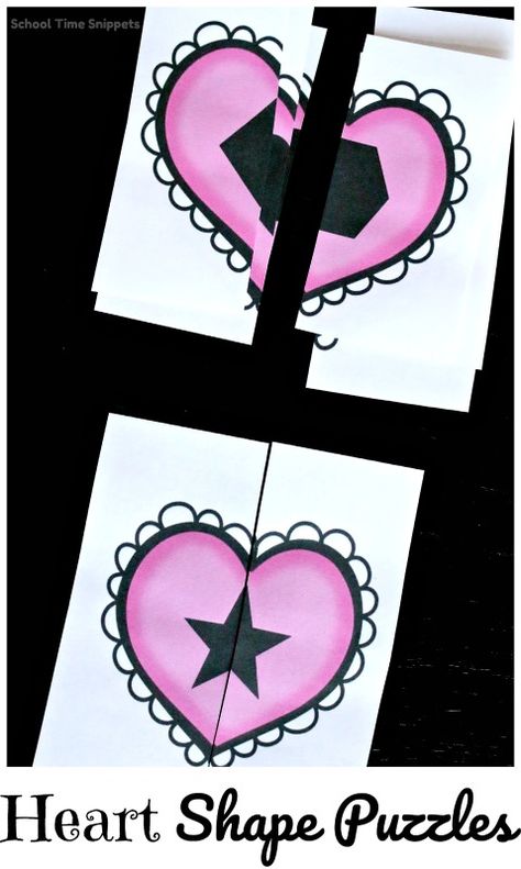 Print & Match with these Heart Shape Puzzles; simple math Valentine's activity for your toddler or preschooler! Preschool Valentine Ideas, Sensory Buckets, Prek Valentines, Valentines Preschool, Preschool Valentines Activities, February Preschool, Vday Party, Preschool Valentine's, Valentines Week