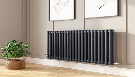 Designer radiators are currently extremely popular, they enhance the appearance of your home without compromising on the heat output. Whilst the range of radiators online is forever growing, it's difficult finding cheap radiators as the majority of prices online are extremely high and in most cases far higher than traditional radiators. Column Radiator, Traditional Radiators, Black Radiators, Radiators Modern, Horizontal Radiators, Bathroom Radiators, Central Heating Radiators, Column Radiators, French Doors Patio