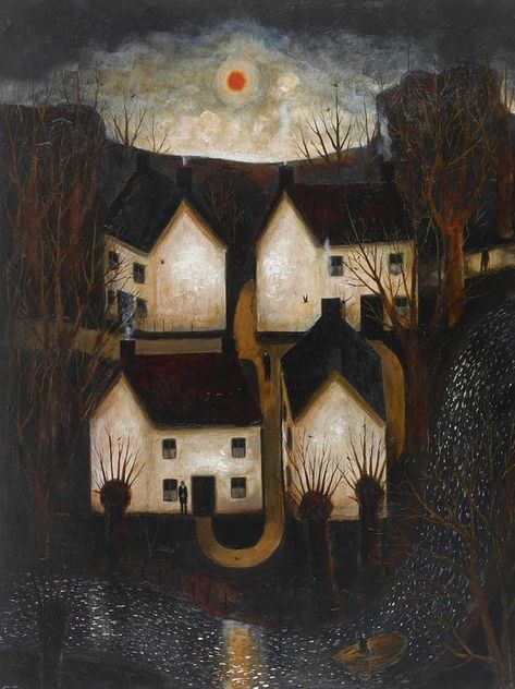 John Caple Naïve Artist, John Martin, Magical Art, Fantasy Paintings, Adam And Eve, Fantasy Illustration, Cthulhu, Book Illustration, Artsy Fartsy