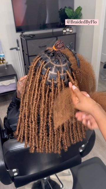 Brooklyn, NY Hairstylist on Instagram: "Watch Me Work ! 🤩 The difference between an amateur and a professional all comes down to your mindset 🙇🏾‍♀️💭 Practice Makes Progress ! Our best is yet to come 🙌🏾 This style is: - Lightweight 🪶 - Tensionfree 😌 - Versatile 😍 Book your appointment and watch me dispel the fears behind getting locs 😉 Style: Faux Distressed Locs Size: Small/Medium (Long Bob Length) Time: 4hrs Longevity: 6-8+ weeks with proper care January Bookings Are Available ! • • • Mid Length Faux Locs Black Women, Shoulder Length Distressed Locs, How To Style Distressed Locs, Bob Distressed Locs, Faux Locs Medium Size Parts, Medium Faux Locs Parting, Faux Locs Medium Size, Distressed Faux Locs Medium Length, Faux Loc Bob Style