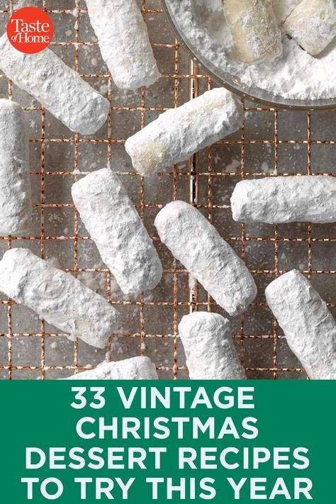 33 Vintage Christmas Dessert Recipes to Try This Year Christmas Dessert Recipes, Cake Light, Christmas Candy Recipes, Crinkle Cookies, Christmas Dessert, Christmas Food Desserts, Xmas Cookies, Recipes To Try, Christmas Snacks