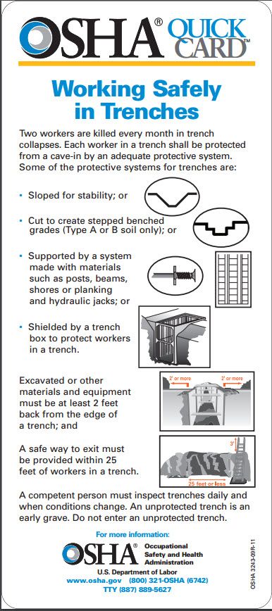 trench safety training www.scissorlift.training Safety Moment, Osha Safety Training, Environment Health And Safety, Construction Site Safety, Ladder Safety, Safety Dance, Health And Safety Poster, Motorcycle Carrier, Camping Safety