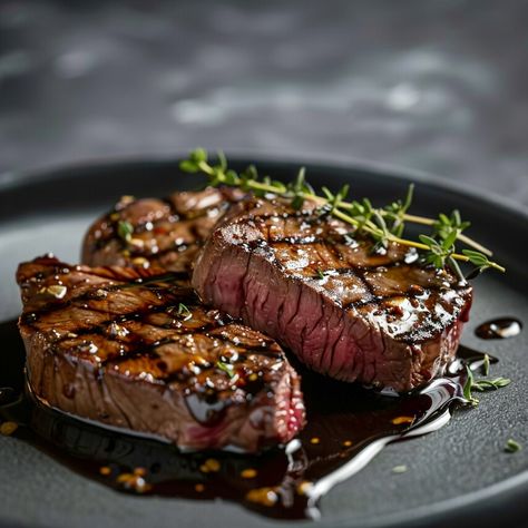 Balsamic Marinated Venison Steak Marinated Venison, Venison Steak Recipes, Venison Steaks, Wild Mushroom Soup, Deer Recipes, Venison Steak, Deer Meat, Meat Platter, Table Manners