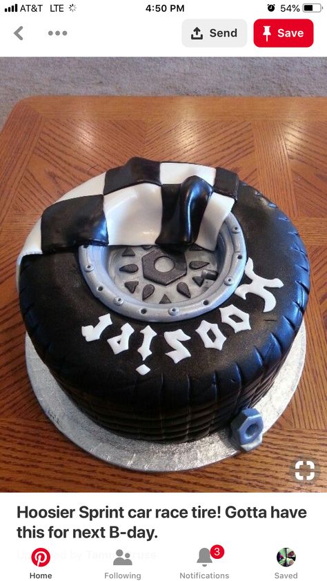 Tabitha Dirt Track Race Car Birthday Cake, Sprint Car Birthday Cake, Race Cars Cake, Racing Wedding, Racing Cake, Tire Cake, Race Car Cakes, 40th Cake, Cars Cake