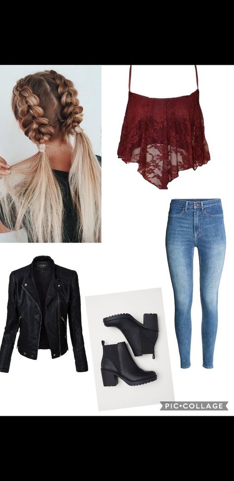 Shadowhunter inspired outfit Shadowhunters Inspired Outfits, Shadowhunter Outfit, Riverdale Inspired Outfits, Biker Girl Outfits, Hunter Outfit, Character Inspired Outfits, Fandom Outfits, Other Outfits, Teenager Outfits