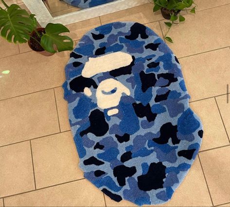 Bape Rug, Practical Home Decor, Bape Camo, Rug Tufted, Camo And Red, Hype Beast, Funky Rugs, Red Camo, Trendy Home Decor