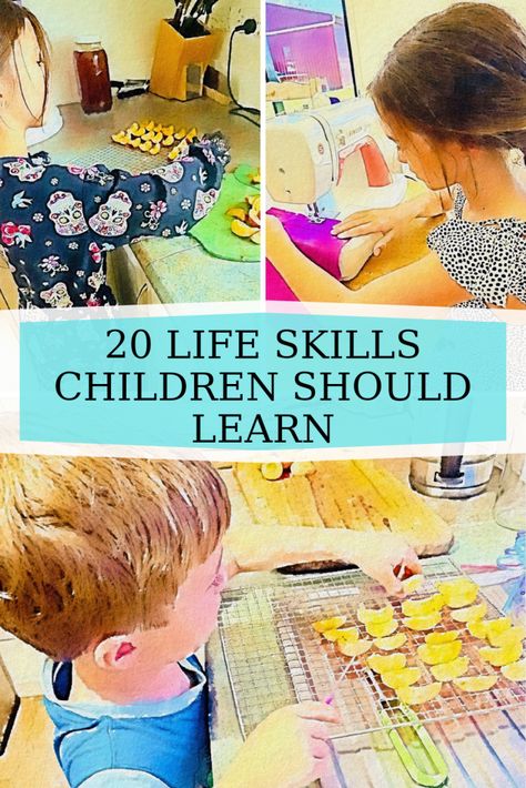 20 life skills children should learn that can help them for the rest of their lives. These skills can help for life's many challenges. Practical Skills For Preschool, Kids Life Skills Activities, Life Skills For Kids Activities, Elementary Life Skills Activities, Elementary Life Skills, Life Skills By Age, Preschool Life Skills, Nature Cafe, Life Skills For Kids