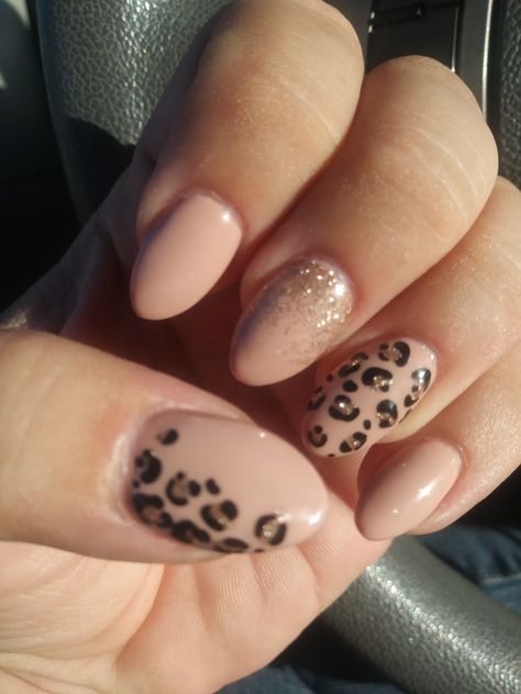 Cheetah Dip Nails, Nail Ideas Biab, Neutral Cheetah Nails, Neutral Leopard Nails, Oval Nail Designs Ideas, Nude Cheetah Nails, Pink Fall Nail Ideas, Nude Leopard Nails, Almond Nails Fall Colors