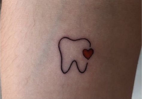 Dental Hygienist Tattoo, Dental Assistant Tattoo Ideas, Molar Tattoo, Dentistry Tattoo, Dental Tattoo Ideas, Teeth Tattoo Ideas, Tooth Tattoo Ideas, Smile Tips, Doctor Tattoo