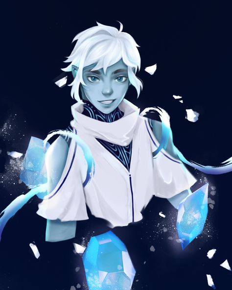 Air Character Design Male, Ice Genasi Dnd, Air Genasi Character Art, Air Genasi Cleric, Male Air Genasi, Air Genasi Druid, Air Character Design, Ice Character Design Male, Alien Character Design Male