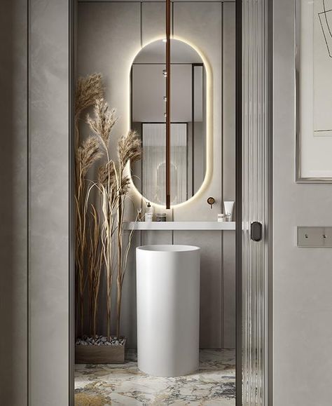 Evoline | Salone del Mobile Free Standing Wash Basin, Standing Wash Basin, Moma Design, Basin Design, Beauty Saloon, Mirror Designs, Solid Surface, Round Mirrors, Wash Basin