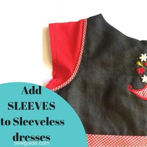 2 Easy Sleeves for Your Sleeveless Dress | Transform a sleeveless dress into a work-appropriate garment with this simple sewing tutorial! Diy Clothes Patterns, Sewing Sleeves, Sew Your Own Clothes, Sewing Alterations, Add Sleeves, Free Sewing Patterns, Sleeveless Dresses, How To Make Clothes, How To Measure