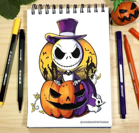 Alcohol Marker Drawings Halloween, Halloween Marker Drawings, Halloween Marker Art, Halloween Sketchbook Ideas, Halloween Characters Drawings, Pretty Things To Draw, Ohuhu Markers Art Ideas, Halloween Zeichnungen, Halloween Drawings Ideas Sketches