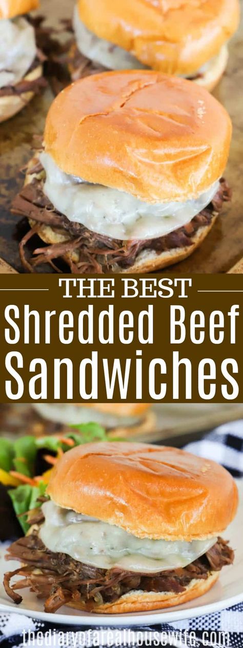 Easy Hot Beef Sandwiches, Shredded Steak Crockpot, Crockpot Hot Beef, Hot Beef Recipe, Shredded Roast Beef Recipes Crockpot, Slow Cooker Hot Roast Beef Sandwiches, Slow Cooker Beef For Sandwiches, Slow Cooker Hot Beef Sandwiches, Crockpot Sandwiches Recipes