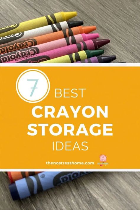 Crayon Storage Ideas, Rolling Craft Cart, Crayon Organizer, Kids Desk Organization, Crayon Storage, Craft Room Organization Storage, Crayon Organization, School Supply Storage, Crayon Painting