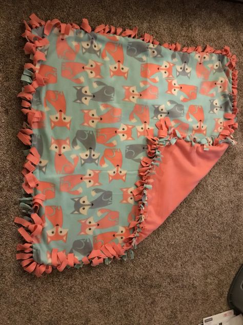 Fleece tie blanket in 5 easy steps | Escaping Chaos Double Sided Fleece Tie Blanket, Fleece Blanket No Sew Sizes Yards, Baby Tie Blanket, How To Make A Tie Blanket Step By Step, Tie Blankets Fleece Ideas, Tie Blankets Fleece How To Make, Tie Blankets Fleece, Tye Blankets, Friendship Blanket