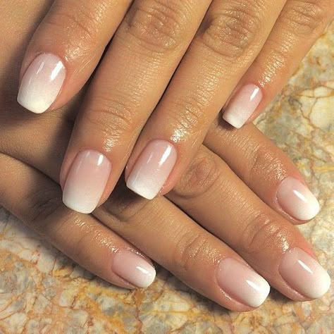 The 7 Best Ombre Nail Design 2022 Ombre French Nails, Ongles Gel Violet, French Manicure Designs, Squoval Nails, Bride Nails, Super Nails, Manicures Designs, Ideas Nails, Bridal Nails