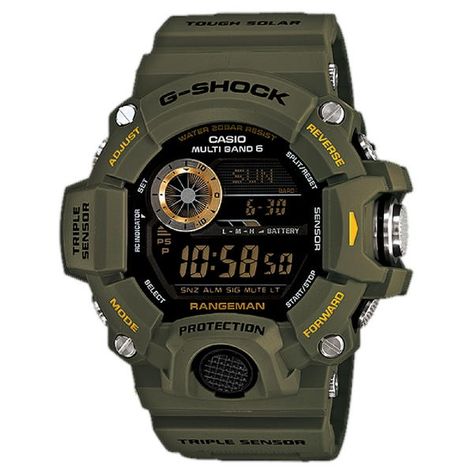 12 of the Best Military Watches | Looking for a sturdy watch that won't easily break? Here you go! G Shock Men, Casio G Shock Watches, Casio Vintage, Altimeter, G Shock Watches, Barometer, Military Watches, Stylish Watches, Casio G Shock