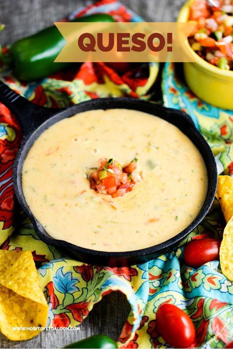 There is something special about ordering a bowl of warm, silky, delicious queso cheese dip from a good Tex-Mex restaurant.  I’ve played around with a number of ways of making the perfect bowl of queso, and I am thrilled to share with you what we think is the best Tex-Mex Queso in town.#quesofresco #quesofundido #cheesedip Authentic Queso Recipe, Tex Mex Queso Recipe, Queso Cheese Dip, Cheese Dip Mexican, Small Slow Cooker, Queso Recipe, Queso Cheese, Food Mexican, Queso Dip