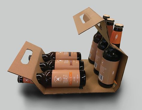 Beer Pack, Craft Beer Packaging, Beer Packaging Design, Beer Carrier, Corrugated Packaging, Beer Box, Brewery Design, Dark Beer, Brown Ale