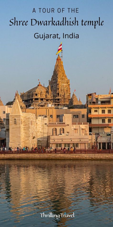 Explore the lovely Dwarkadhish temple in Gujarat, discover its history and learn about the various rituals here. Gujarat Travel, Dwarkadhish Temple, Asian Destinations, Mumbai Travel, Delhi Travel, India Travel Places, India Trip, Krishna Temple, Krishna Hd