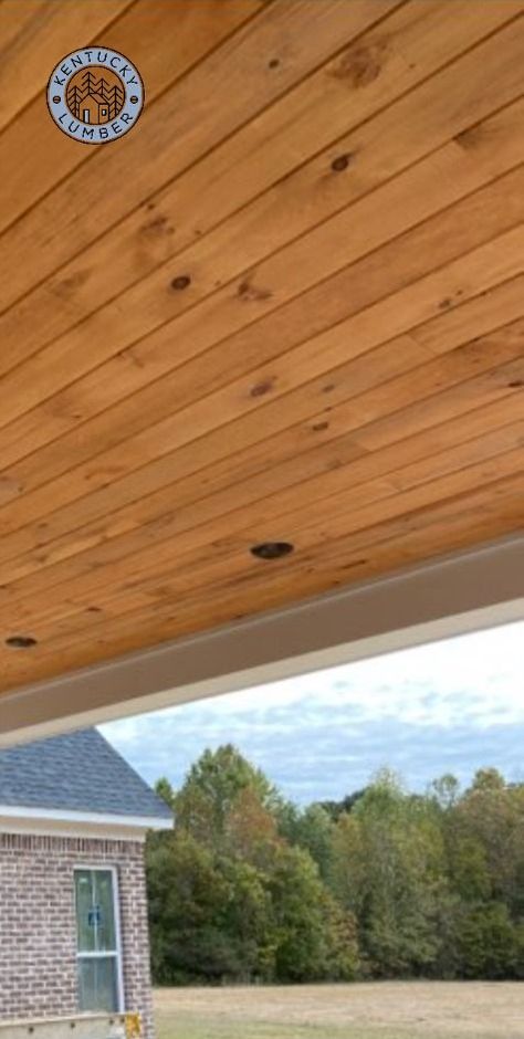 Pine Porch Ceiling, Wood Porch Ceiling, Groove Ceiling, Wood People, Lumber Yard, Wood Porch, Porch Remodel, Porch Ceiling, Knotty Pine