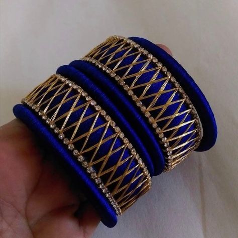 Jewel Video, Silk Thread Earrings Designs, Bangle Making, Diy Earrings Materials, Bangle Diy, Fabric Bangles, Silk Thread Necklace, Silk Thread Bangles Design, Silk Bangles