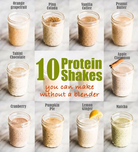 Easy Protein Shake Recipes, Simple Protein Shake Recipes, Easy Protein Shakes, Protein Shake Recipe, Blender Smoothie, Easy Protein, Best Smoothie, Pumpkin Cranberry, Smoothie Prep