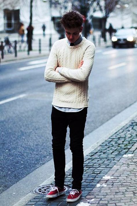 Street Style Jeans, Silvester Outfit, Men With Street Style, Estilo Punk, Men Street, Casual Winter Outfits, Fashion Mode, Winter Casual, Men Looks