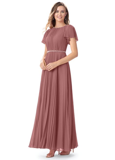 Modest Pink Bridesmaid Dresses, Dusty Rose Dress Modest, Modest Formal Dresses With Sleeves, Mauve Dress Formal Modest, Light Pink Bridesmaid Dresses Modest, Rust Modest Bridesmaid Dress, Light Peach Bridesmaid Dresses Modest, High Neck Bridesmaid Dresses, Modest Long Dresses