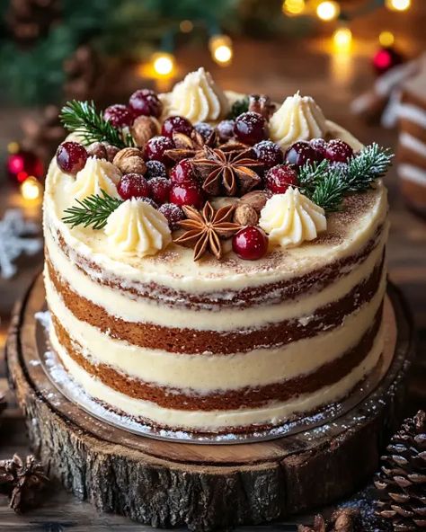 Easy Christmas Cake Recipe, Christmas Baking Recipes, Christmas Cake Recipes, Baked Goodies, Spice Cake, Christmas Cooking, Holiday Cakes, Baking Ideas, Holiday Cooking