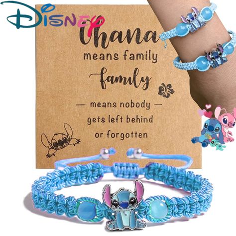 Stitch Bracelets, Stitch Anime, Bracelets Braided, Kawaii Disney, Lilo Y Stitch, Vacation Accessories, Christmas Gifts Toys, Christmas Gift Basket, Christmas Gifts For Girls