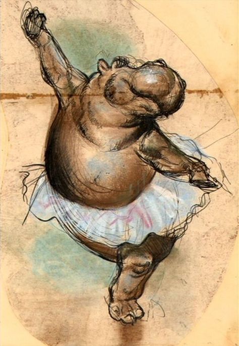 A ballerina hippo in a tutu image. Hippopotamus cartoon character design. Hippo Drawing, Art Of Disney, Cute Hippo, Disney Concept Art, Disney Sketches, Art Disney, The Hours, Concept Art Drawing, Art Et Illustration