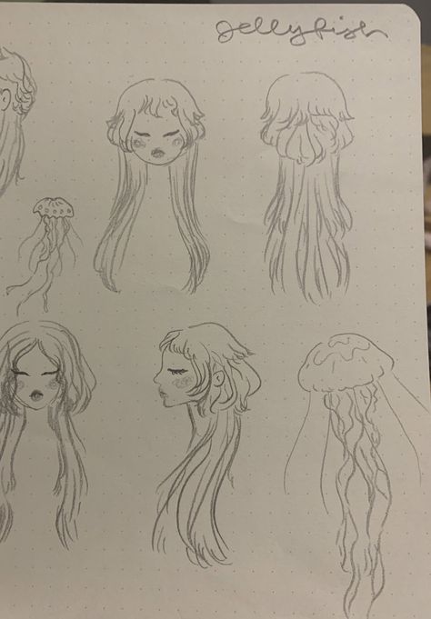 Hair References Drawing, Jellyfish Hair, Fairy Hair, Dyed Hair Inspiration, Birthday Hair, Hair St, Hair Reference, Dream Hair, How To Draw Hair